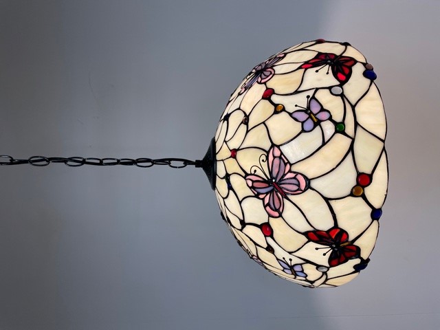 Tiffany hanglamp Ø 50cm Papillon -98 3 fittingen