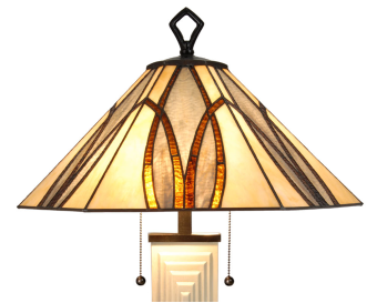 Tiffany Art Deco Tafellamp  Round & Square