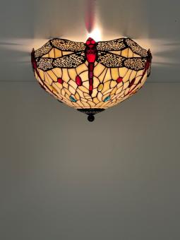 Tiffany plafondlamp Dragonfly 40-80