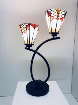 Tiffany tafellamp 2-lichts Siena