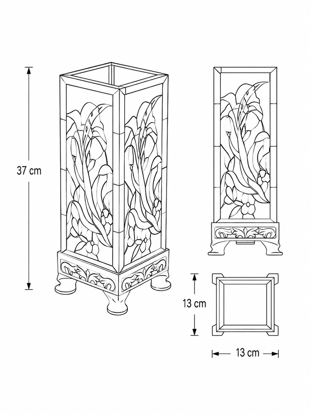 Tiffany windlicht Flor - Afbeelding 16