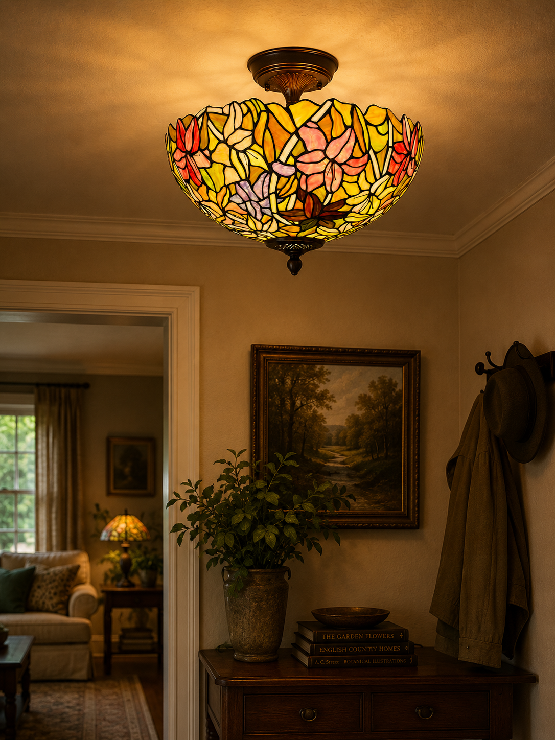 Tiffany plafondlamp Monaco - C2 - Afbeelding 2