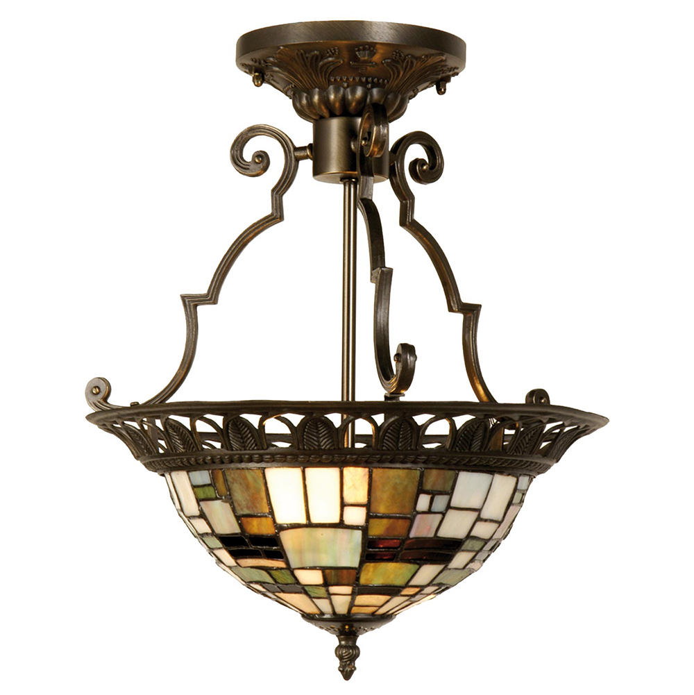 Tiffany plafondlamp Georgia Rustique