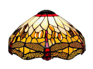 Tiffany lampenkap Ø30 cm – Dragonfly crème / beige – libelle