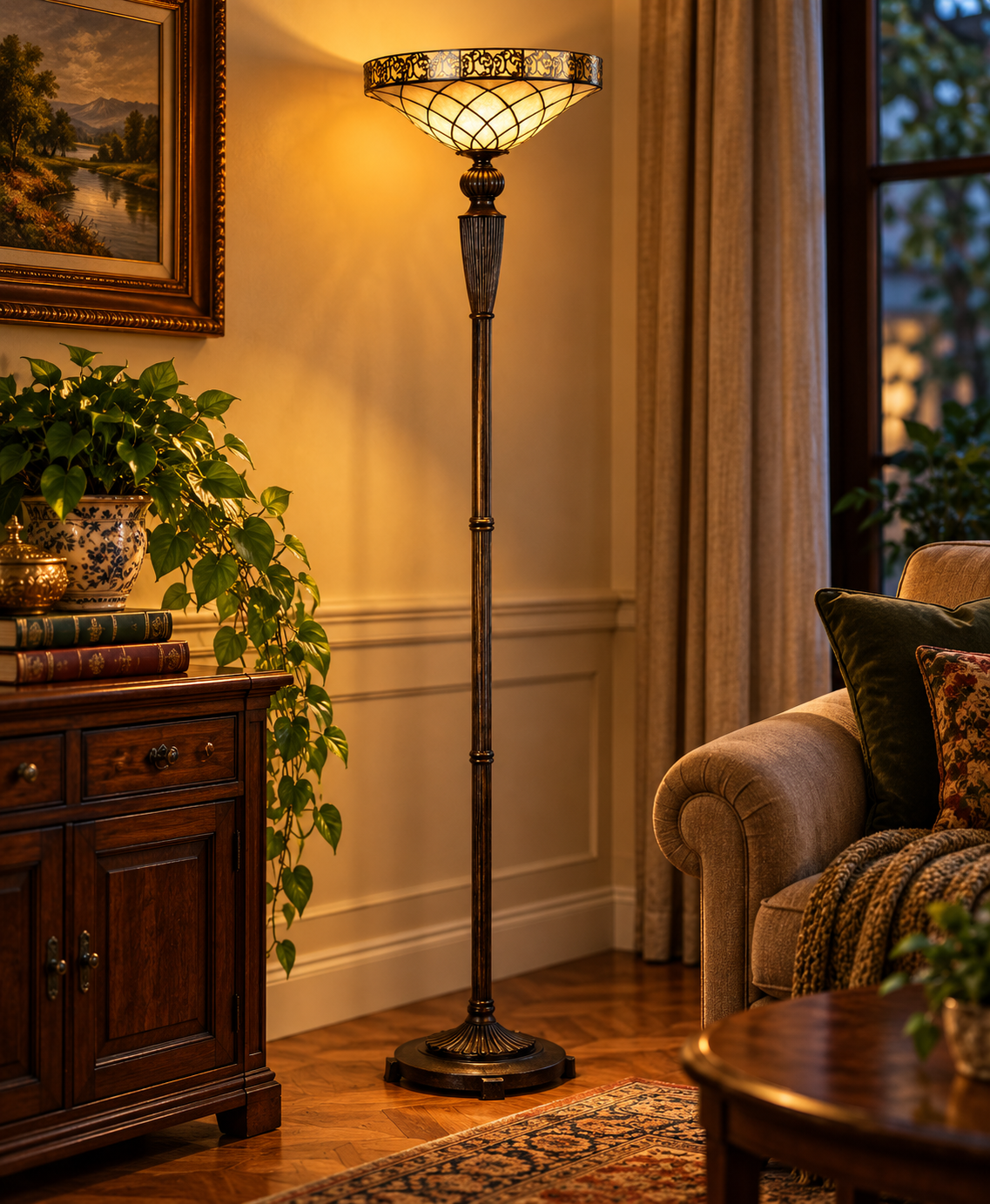 Tiffany vloerlamp Yesterday Uplight – 179 cm - Afbeelding 2