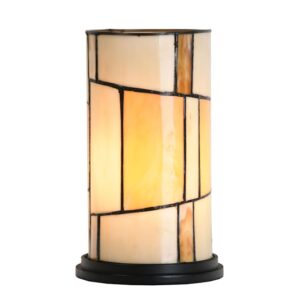 Tiffany windlicht Roundabout – geometrisch design – 25 cm