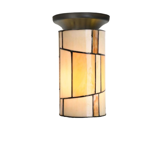 Tiffany plafonnière Roundabout Small – geometrisch design – Ø 12,5 cm - Afbeelding 4