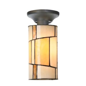 Tiffany plafonnière Roundabout Small – geometrisch design – Ø 12,5 cm