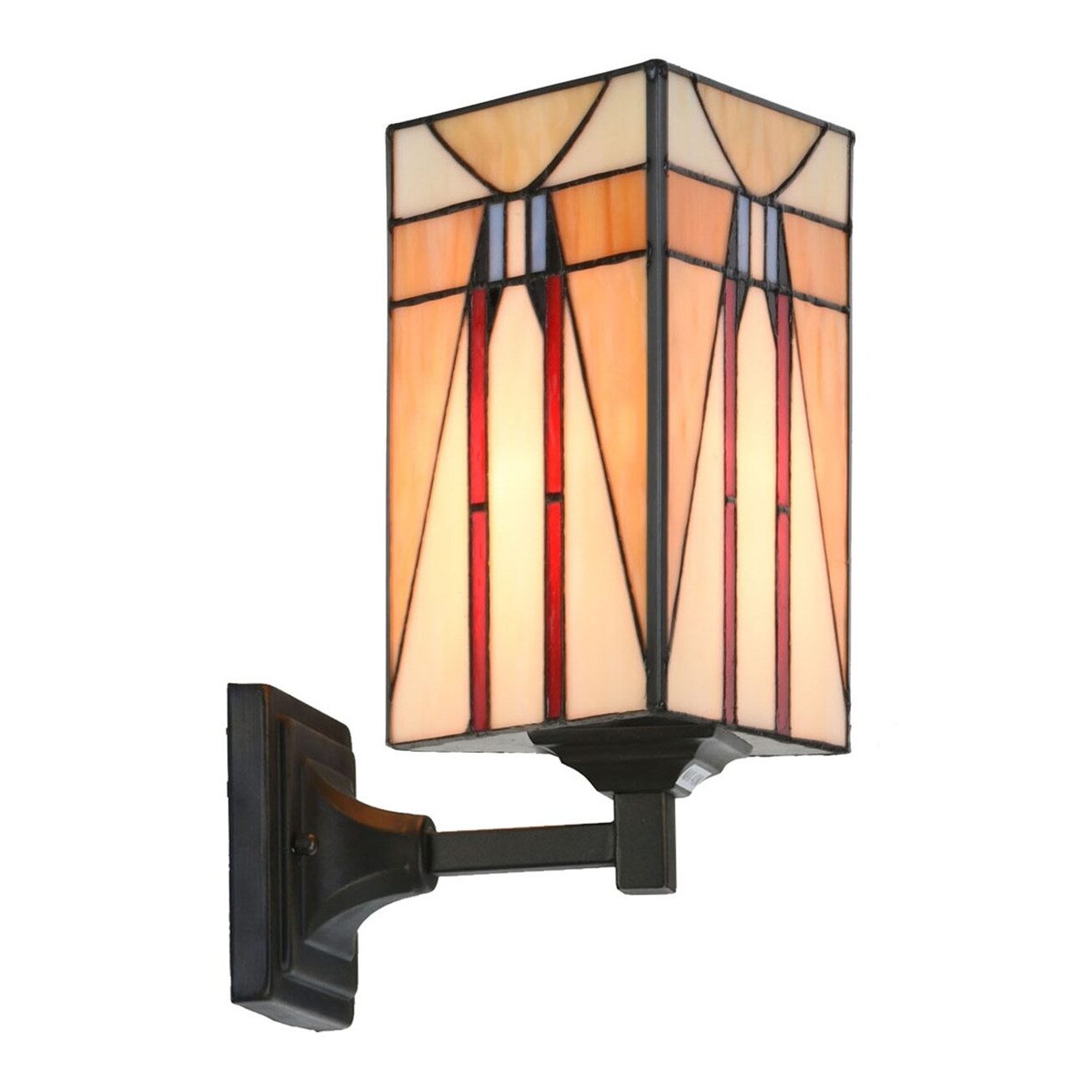 Tiffany Wandlamp Tuschinski Triangle Quadrat - Afbeelding 3