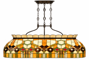 Tiffany biljartlamp / leestafellamp Geo – 115 cm