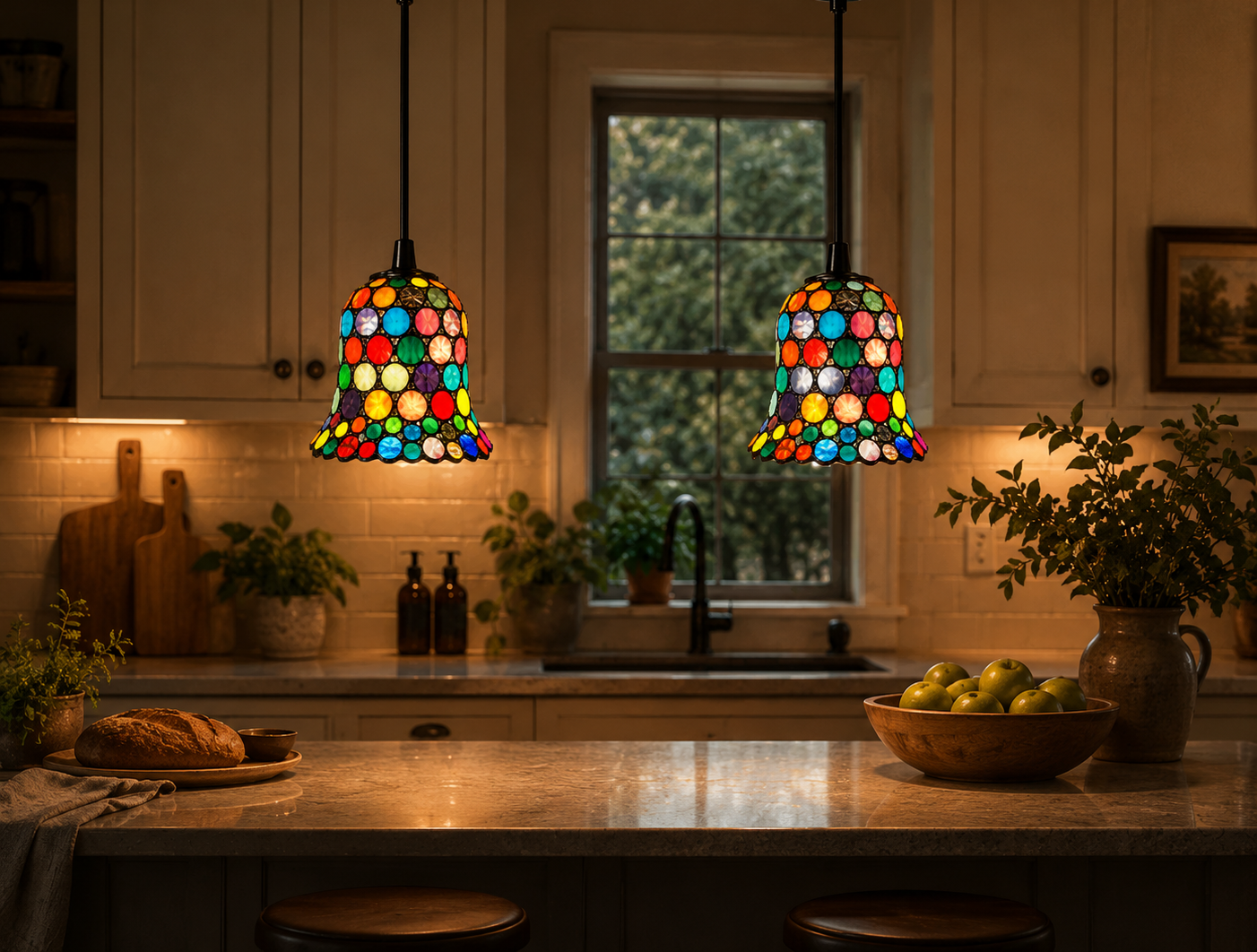 Tiffany hanglamp Colorfull - Afbeelding 2