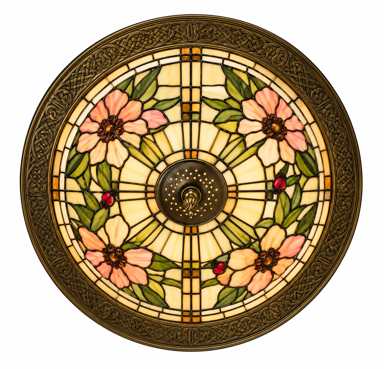 Tiffany plafondlamp Alabama Rand - Afbeelding 6