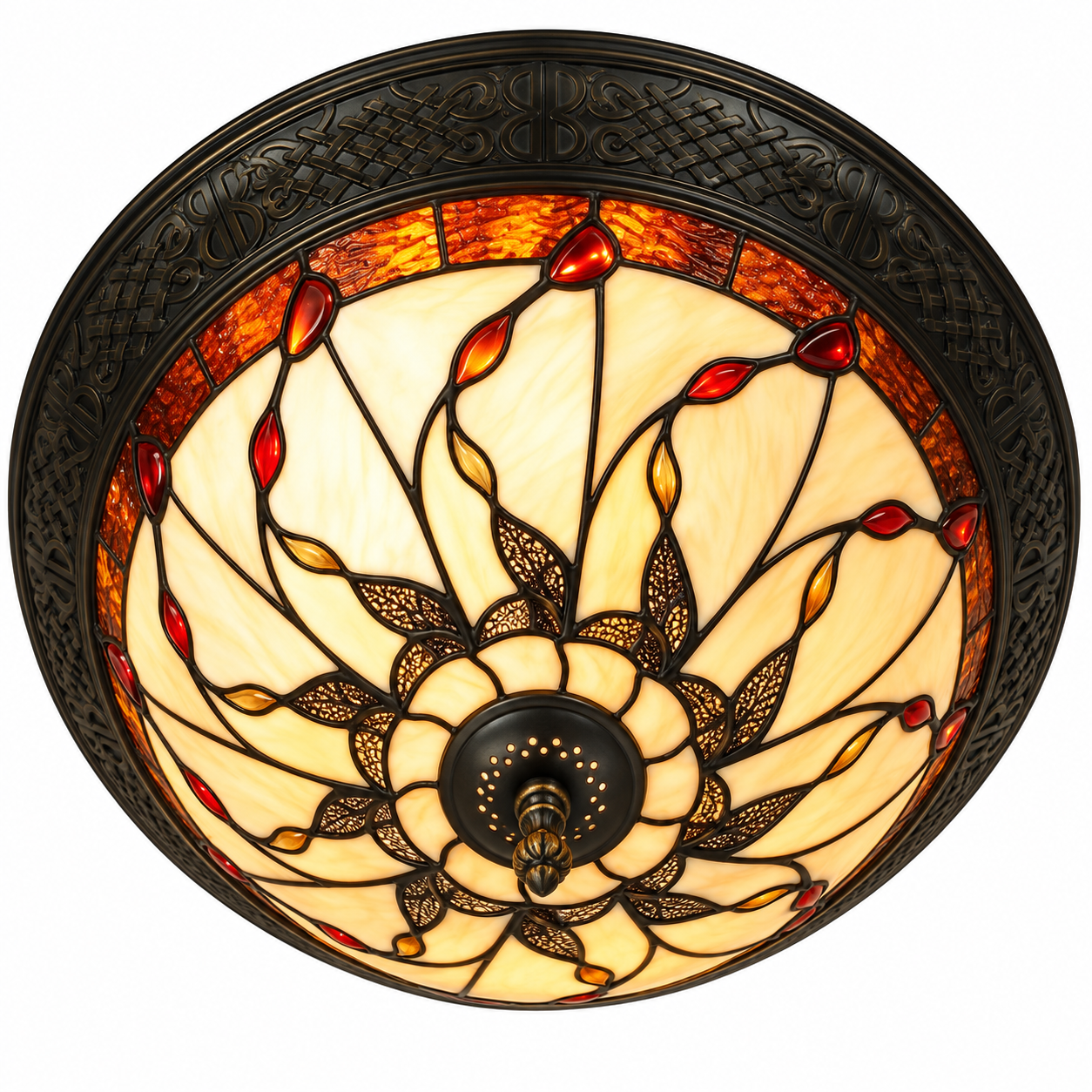 Tiffany plafondlamp Butterfly Rand - Afbeelding 3