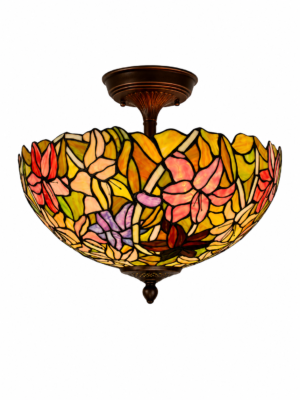 Tiffany plafondlamp Monaco 41 / Flow