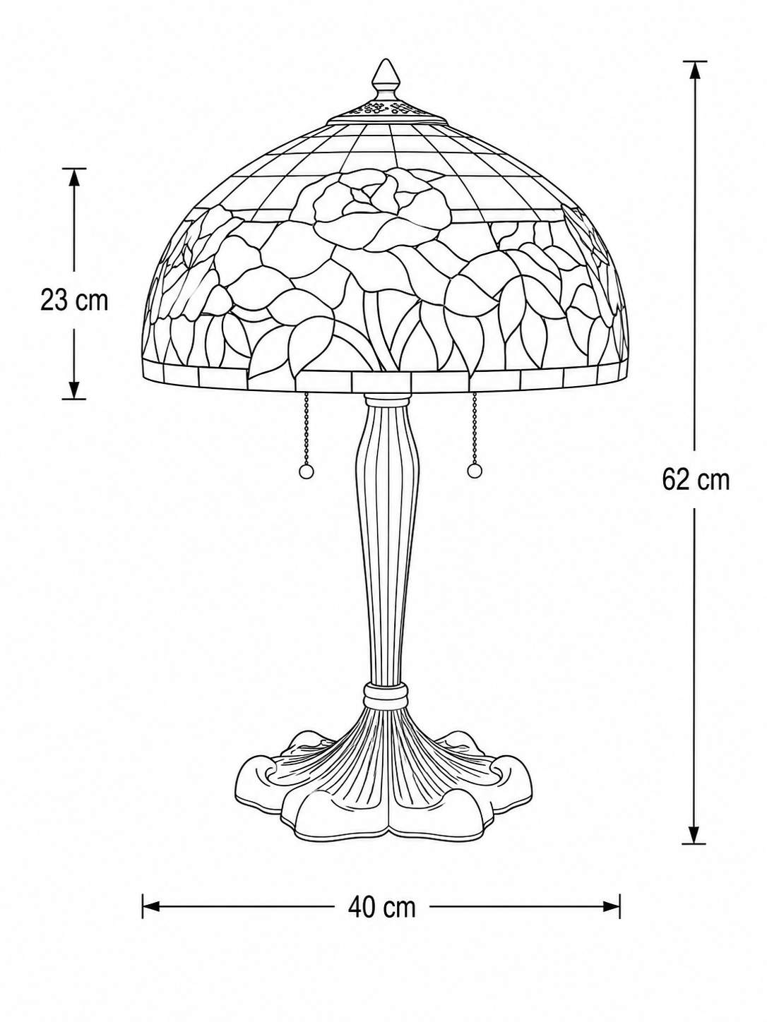 Tiffany tafellamp Austria 40-5791 - Afbeelding 10
