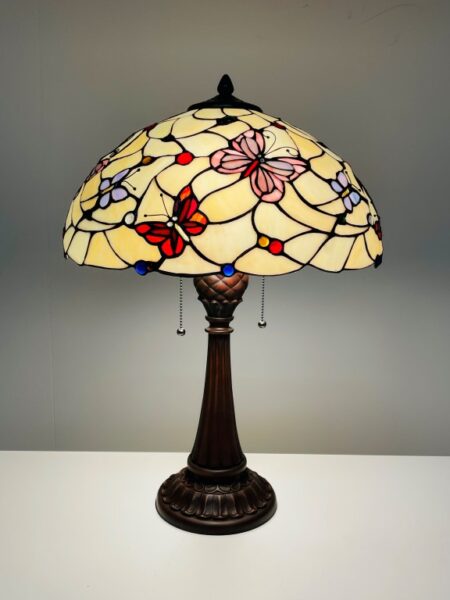 Tiffany tafellamp Papillon - Afbeelding 14