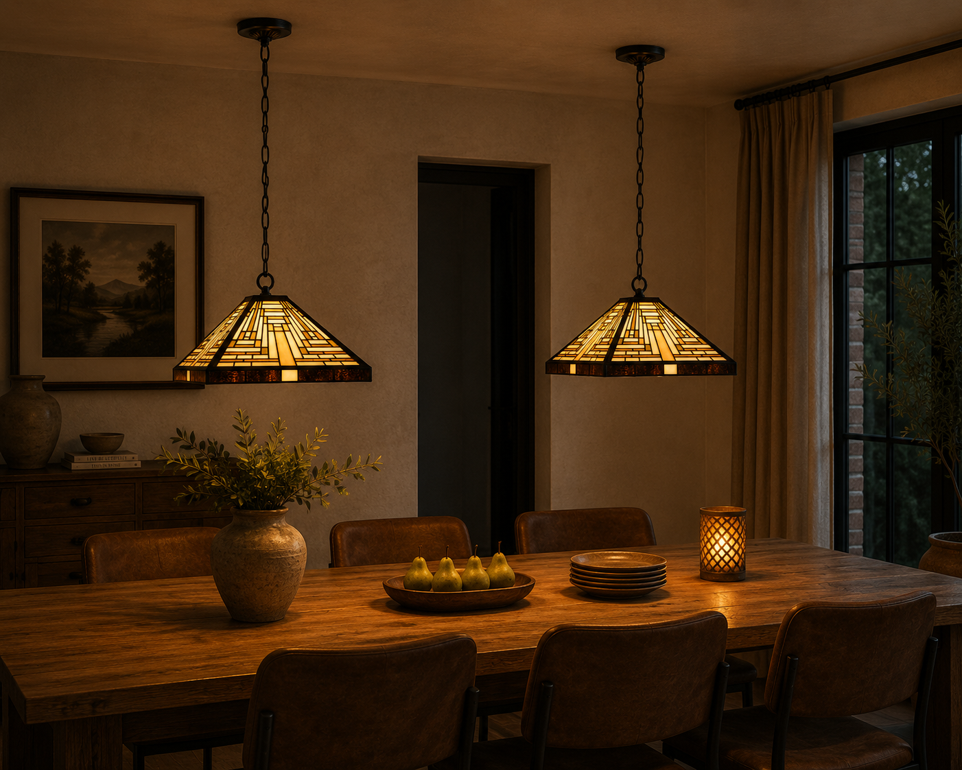 Tiffany Hanglamp Rising Sun - Afbeelding 2