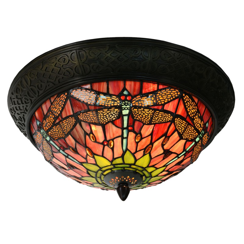 Tiffany plafondlamp Dragonfly Rand - Afbeelding 3