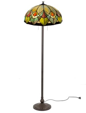Tiffany vloerlamp Elza 165cm 3-lichts Blossom