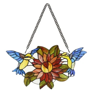 Glaspaneel 6237 Tiffany 50x60 cm Bruin Glas Vogel