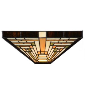 Tiffany losse glaskap Rising Sun – handgemaakt – geometrisch design
