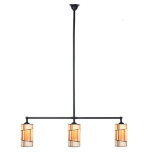 Tiffany T-lamp Roundabout – 3-lichts – geometrisch design